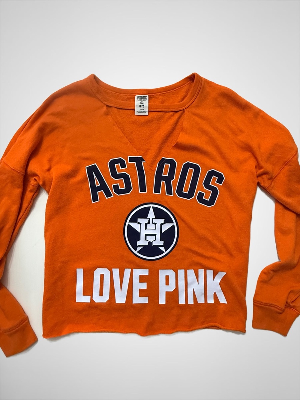 Victoria’s Secret PINK Houston Astros MLB Sweatshirt Women’s Small Orange